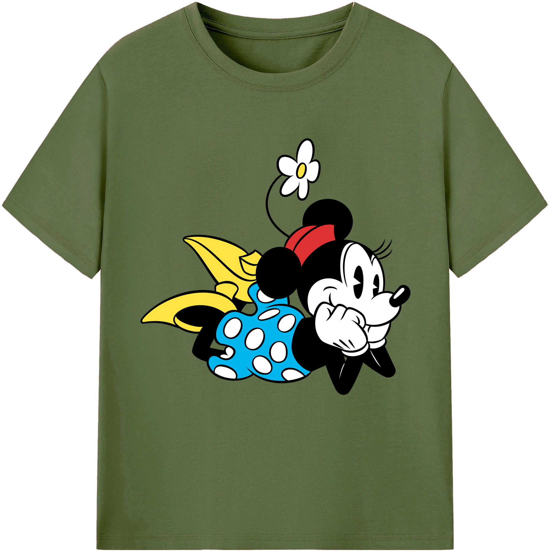（画像用） ミッキーマウス Mickey Mouse 綿100％半袖Tシャツ（フロントプリント）